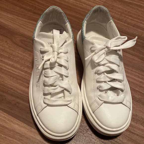 Pre-❤️ Velentino Fresia White Green Leather Shoes - Picture 14 of 14